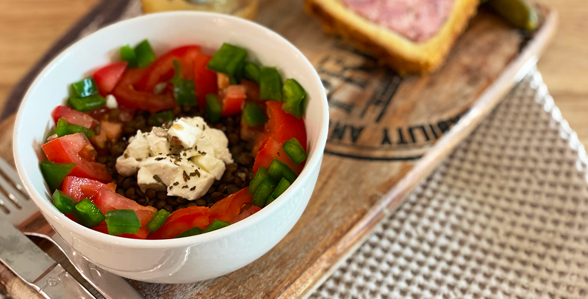 Salade de lentilles et mozzarella simple et bonne à réaliser !