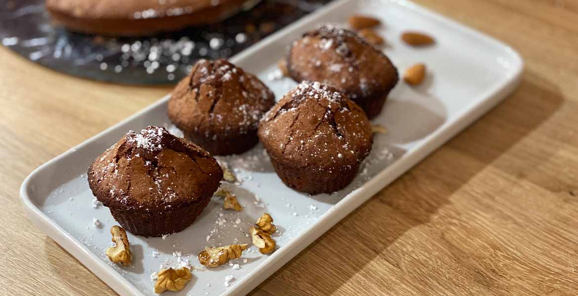 Cette recette de brownie aux noix et pralin est un vrai régal pour le goûter.