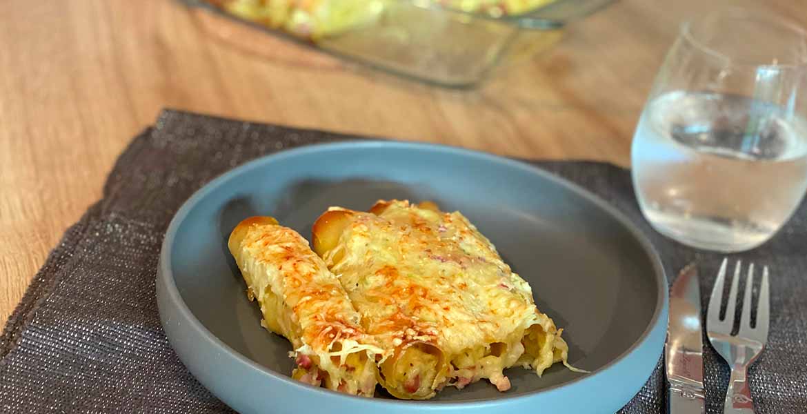 Recette des cannellonis aux courgettes et lardons, un vrai régal !